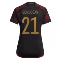 Camisa de time de futebol Alemanha Ilkay Gundogan #21 Replicas 2º Equipamento Feminina Mundo 2022 Manga Curta